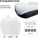 2Pcs Nappa Leather Front Seat Covers for Tesla Model Y/3 Highland/Juniper 2025 2026 Interior Accessories, Breathable All-Season Non-Slip Full Cover Bottom Seat Protectors Cushion, White