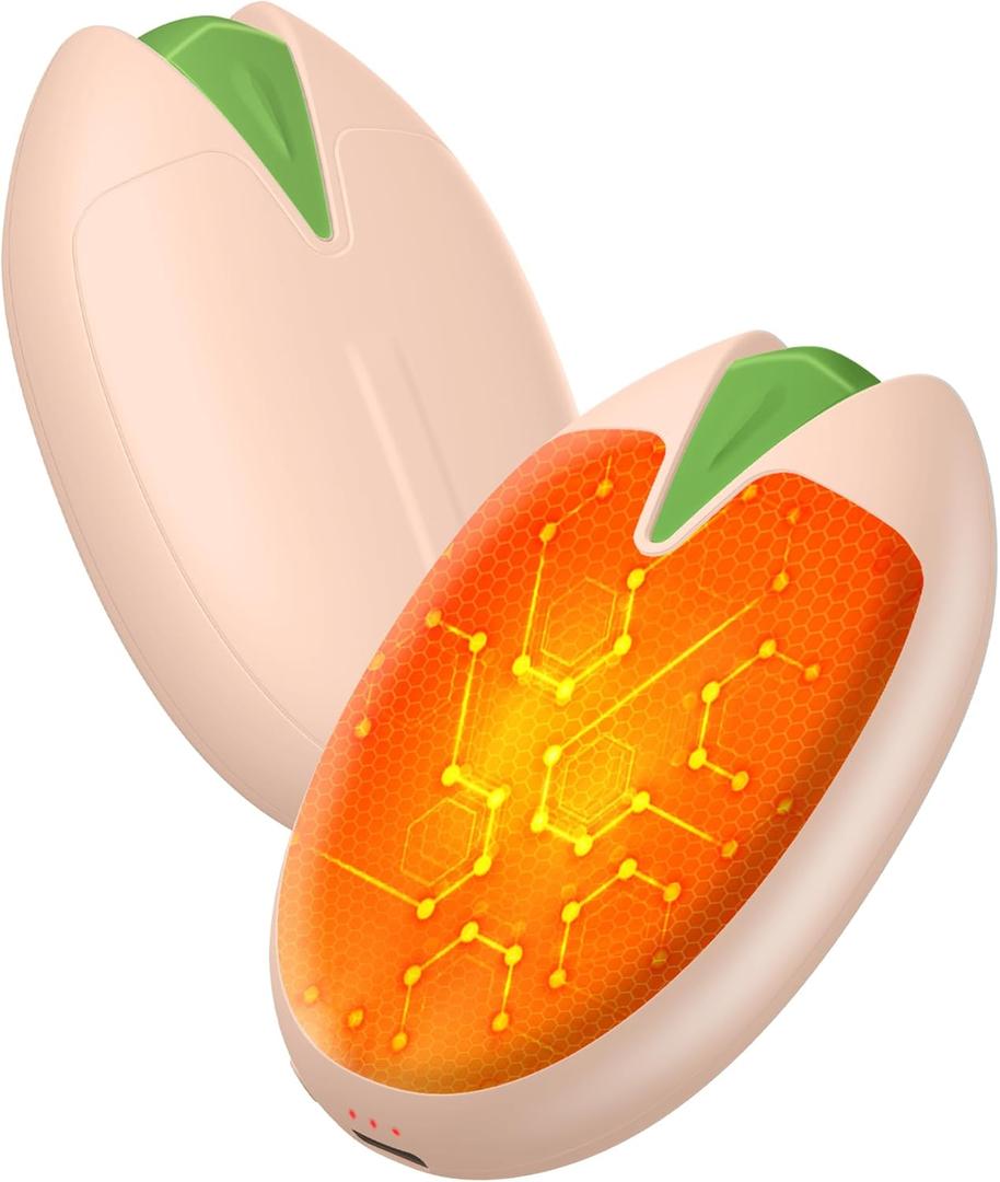 Hand Warmers Rechargeable, 2 Pack, 6000mAh Magnetic Electric Handwarmers, 20Hrs Long Heating USB Pocket Hand Warmers Gifts for Women Men, Fishing, Golf, Hunting, Camping