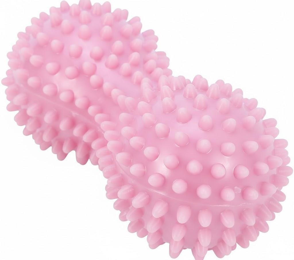 Spiky Massage Ball Peanut Massager Ball Fitness Exercise Mobility Peanut Ball Pain Muscle Stress Foot Myofascial Relief for Plantar Fasciitis Heel Foot Arch Pain (Pink)