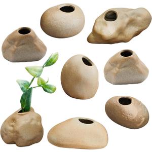 Norme 8 Pcs Aquarium Plant Pots Ceramic Aquarium Plant Holder Aquatic Cup Holder Aquarium Planter Fish Tank Decorations for Plants Cultivation