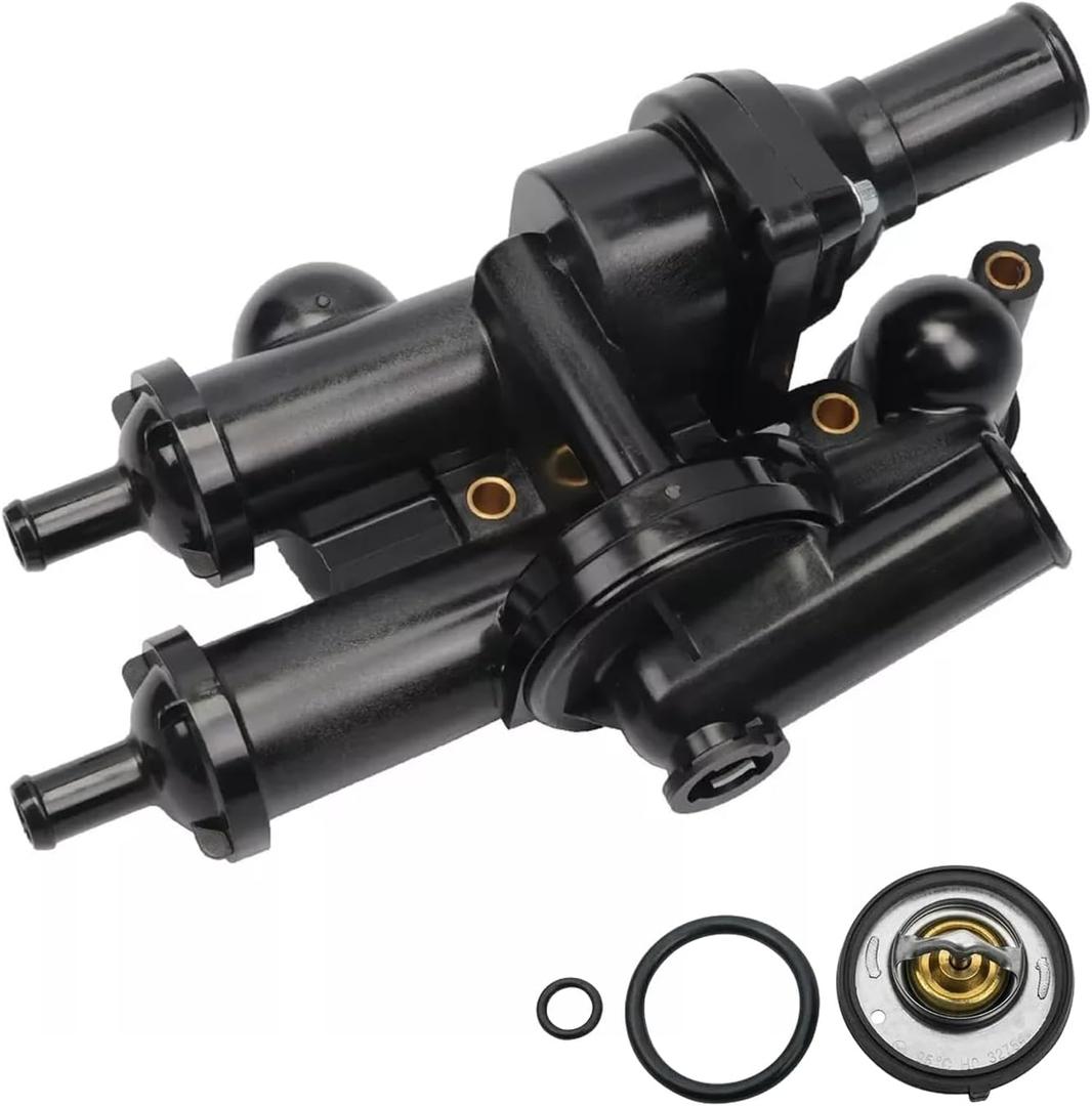 Thermostat Housing Assembly for Car Compatible with Compatible with Dodge, Chrysler and Jeep - Journey 09-20, Avenger 09-14, Compass Patriot 07-17, Caliber, Sebring Replace 68003582AB