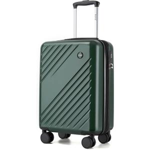 Kono 20in Carry On luggage with Expandable Layer Lightweight ABS+PC Green