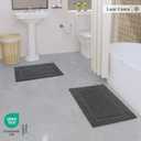LANE LINEN 2 Piece Bathroom Rugs Sets, Extra Soft Absorbent Premium Mats, Non Slip Shower Mats - 24' x 36'/17' x 24' - Grey