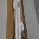 White Tension Curtain Rod 51-165In, Long Adjustable Tension Rods No Drilling for Window or Bathroom, Outdoor Curtain Rods for Patio, Easy to Install, Never Rust, Rod Diameter 1.26 Inches-White