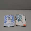 DriftAway Ada Botanical Print Lined Flower Leaf Thermal Insulated Window Valance Rod Pocket Scalloped Swag Valance 52 Inch by 16 Inch Plus 2 Inch Header Ivory Orange Teal 1 Pack