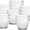 Duralex Made In France Gigogne Glass Tumbler Drinking Glasses, 3.13 ounce - Set of 6, Clear