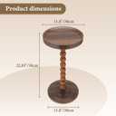Small Round Side Table, C Table End Tables for Sofa, Sofa Round Tables for Livingroom,Bedroom,Study and Small Spaces (Walnut Color)