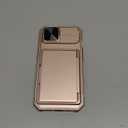 BXYJY for iPhone 15, iPhone 14, iPhone 13 Wallet Case with Card Holder(4-5 Cards), Slide Camera Cover, Military Drop Protection & RFID Block, Women Girly Men Phone Case for iPhone 15/14/13, Rose Gold