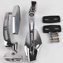 XYZCTEM Universal Chrome Adjust Racing Sport Mirrors for Honda CBR 600 1000 RR F4i F4 Suzuki GSXR 600 700 1000 1300 Hayabusa Busa Kawasaki Ninja ZX 6R 7R 9R 10R 12R 14R Yamaha YZF R1 R6 R6S 1000 600