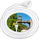 Faucet Hose Adapter for Sink, 10 FT Transparent PVC Extra Long Hose and Faucet Connector with Hose Clamp, for Sink, Garden, Bucket, Pet Bathing