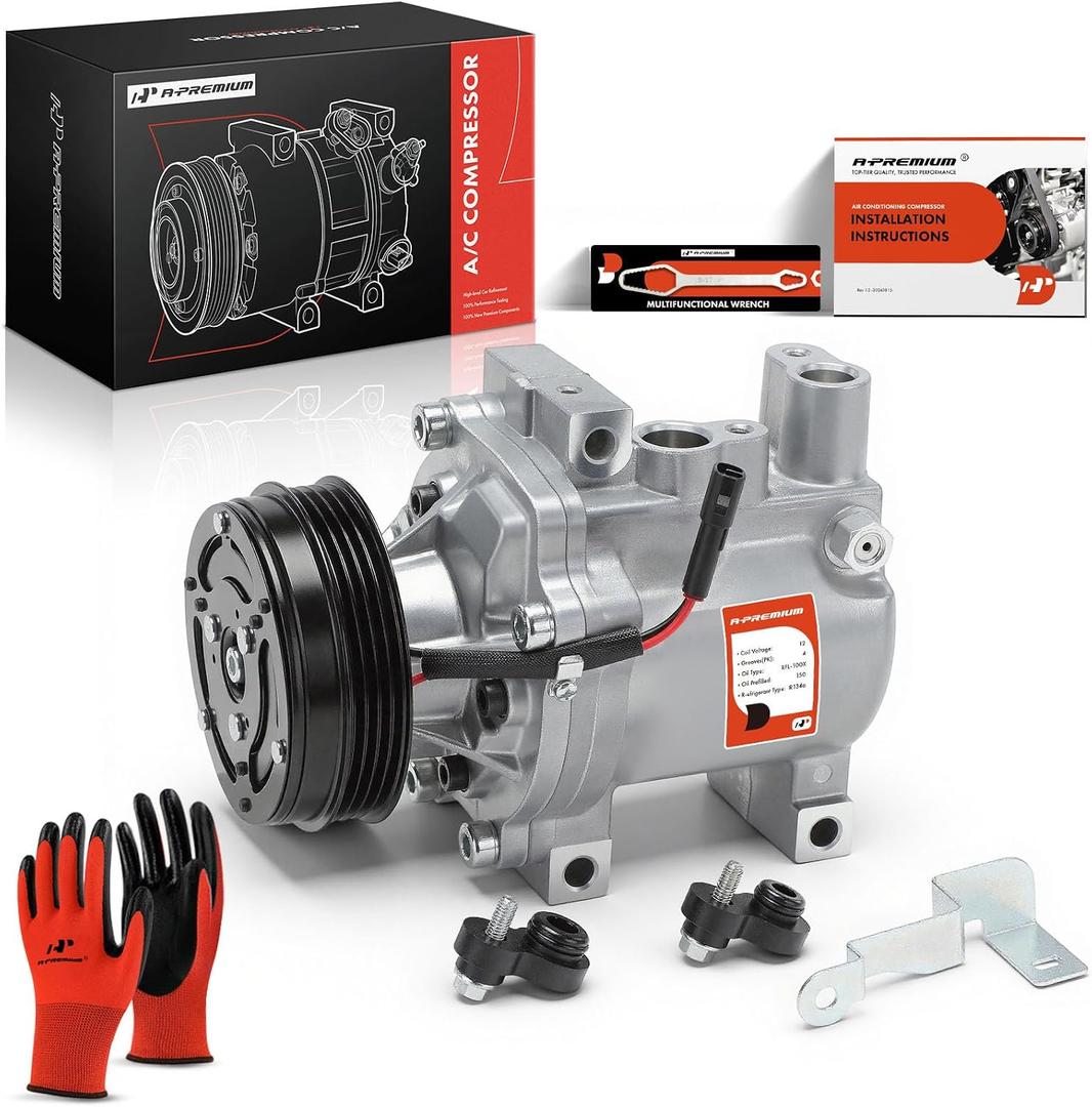 A-Premium Air Conditioner AC Compressor with Clutch Compatible with Subaru Outback 2.5L 2005-2009, Legacy 2.5L 2005-2009, Impreza 2.5L 2005-2009