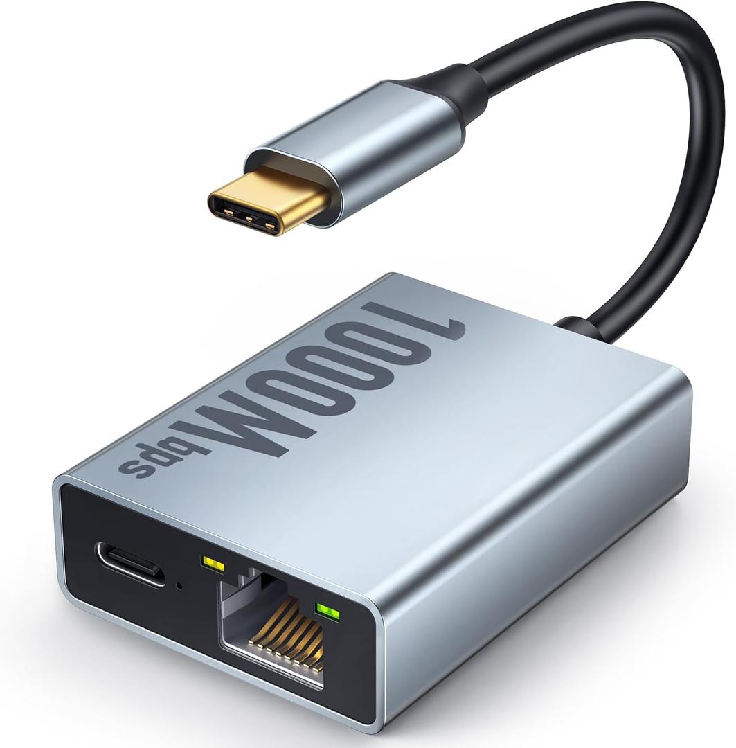 ELECTOP USB Type C to RJ45 Gigabit Ethernet Network Adapter for Chromecast, Google TV, HD/4K Streaming TV Sticks