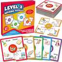 3 x Phonics Puzzle Games, Spelling Games, Phonics Flash Cards, Sight Word Flash Cards for Toddlers, Learning Educational Toys, Kids Preschool Learning Activities, Homeschool Supplies, Learn to Read