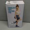 CAMECO 2-in-1 Cordless Foot Heating Pad & Massagers for Feet Neuropathy Pain Relief, 5000mAh 104-140 Heated Foot Warmers for Women Men, Rechargeable Vibration Heating Booties for Ankle Under Desk (Black/Gray)