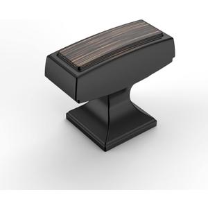 Amerdeco 10 Pack Oil Rubbed Bronze Cabinet Knobs 1.4 Inch(35mm) Single Hole Cabinet Handles Dresser Knobs Drawer Knobs and Pulls for Bathroom Cabinets