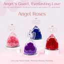 2 x Agrul Mothers Day Flowers Gifts for Mom Women,Forever Real Roses in Angel Figurines,Mothers Day Roses Gifts for Grandma Wife/Red