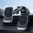 Hinyx for MagSafe Car Mount Charger, 15W Magnetic Wireless Car Charger Vent Dash Charging Phone Holder Mount for iPhone 15 14 13 12 11 Pro Max Plus Mini Xr Xs, Samsung, Google, LG, etc