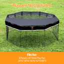 PJYuCien Dog Playpen Mesh Top Cover, Fits 24 Inch 8 Panels Metal Exercise Pet Pen, Elastic Buckles Connections, Black (Note: Only Cover, Fence Not Included)