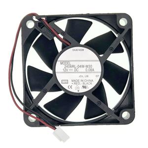 New Cooling Fan for 2406RL-04W-M30 DC 12V 0.08A 60mm 6015 Size: 60x60x15mm, 2-Wire Silent Cooling Fan.