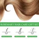 Rosemary Hair Care Gift Set Growth Oil Kit with Spray & RollerHair Repair for Strengthen & Nourish - Natural Treatment with Jojoba Oil for Damaged Hair Care Suitable for Women and Me3.38 Fl Oz