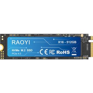 RAOYI 512GB NVMe Internal Solid State Drive M.2 2280 PCIe Gen4x4 SSD, Up to 5000MB/s, Configure SLC Cache, Storage and Memory Expansion for PS5 Laptop Desktop