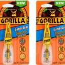 Gorilla Super Glue with Brush & Nozzle Applicator, 10 Gram, Clear, (Pack of 4)