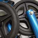 Planetwalk Premium 3 Wheel Rollator Walker for Seniors - Ultra Lightweight Foldable Walker for Elderly, Aluminum Three Wheel Mobility Aid, Brilliant Blue