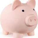 Piggy Bank, Unbreakable Plastic Money Bank, Coin Bank for Girls and Boys, Medium Size Piggy Banks, Practical Gifts for Birthday, Easter, Christmas (Flesh-Colour)