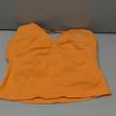 YEOREO SoftHue Impact Longline Strappy Top Women's Halter Workout Tank Tops Backless Gym Longline with Adjustable Strap Tangerine No Size