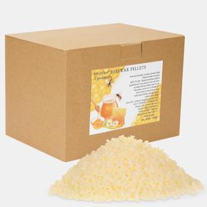 5LB Beeswax Pellets Beeswax for Candle Making Beeswax Pellets for Skin Beeswax Beads Beeswax Bulk Beeswax for DIY Making and Craft Project