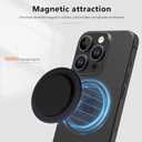 Transparent Magnetic Phone Grip Compatible with MagsafeCollapsible Mobile Phones Stand Holder for Smartphone Tablet Cell Phone Accessory - Clear Crystal Pink Glitter