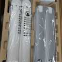 monTEK Dual Monitor Arm for up to 57" and 59.4 lbs Ultrawide Screen, Aluminum Heavy-Duty Gas Spring Vertical Stackable Curved Screen Adjustable Monitor Stand, 75/100mm Vesa Mount, White (without USB)