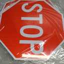 3 x GicnKeuz Stop Signs Traffic Signs 18 x 18 Inches, High Intensity - Engineer Grade Reflective Aluminum Sheeting, Rust Free Metal Stop Sign Street Road Sign, Weather Resistant, Waterproof, Fade Resistant, 2 Pre-drilled Holes (2-PACK)