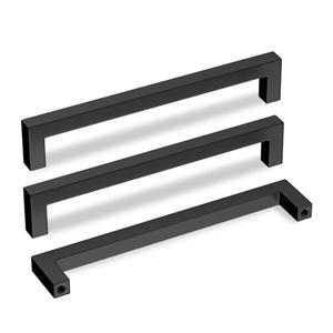goldenwarm 5 Pack Black Cabinet Pulls 8in(204mm) Drawer Pulls Kitchen Cabinet Handles Black Dresser Stainless Steel Modern Hardware