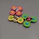 ALASOU 3PCS Suction Cup Spinner Toys for 1 2 Year Old Boy Girl Birthday Gift|Spinning Top Baby Bath Toy for Kids Ages 1-3|Sensory Airplane Travel Toy Easter Basket Stuffers for Toddlers Infant