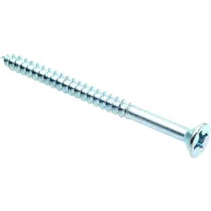 Prime-Line 9036287 Wood Screw, Flat Head Phillips, #12 X 3 in, Zinc Plated Steel, Pack of 25