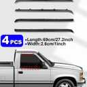 8PCS Front Door Window Molding Rubber Felt Trim Seal Weatherstrip Kit for C1500 C2500 C3500 K1500 K2500 K3500 Jimmy C10 C20 C30 K10 K20 K30 Blazer Suburban V1500 R1500