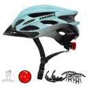 KINGBIKE Bike Helmet for Adult Men Women Youth Road Commute Mountain Cycling Helmets with Replaceable Padding and Visors Lightweight 20.4-23.6in (Light Cyan, Medium)