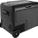 EUHOMY 12 Volt Refrigerator, 49QT Dual Zone Car Refrigerator, Electric Cooler 12/24V DC & 100-240V AC, Car Fridge -4~68, Portable Freezer with Wheels for Camping, Truck, Travel