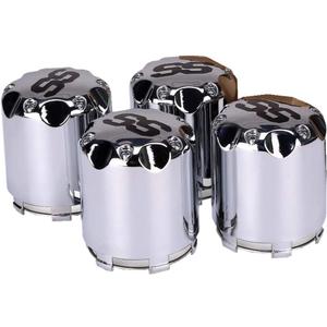 Dr.Acces Golf Cart SS Wheel Alloy Center Hub Cap 8,10,12 Inch Push in Style Chrome SS Center Caps for Golf Cart Wheel