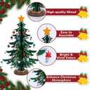Christmas Advent Calendar 2025 Kids - 24 Days Christmas Countdown Calendar for Kids with Christmas Tree 36 Ornaments Bells Snowman Santa Decorations for Boys Girls Xmas Gift Tree