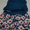 Tankini Two Piece with Shorts - Womens Tummy Control Swimsuit with Pockets Bathing Suit with V-Wire Boy Shorts Swimwear 2025 (X-Large, Teal Floral)