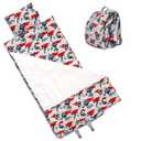 Bulkie Toddler Nap Mat - Sleep Mat for Kids Daycare and Preschool - Folds Up to Carry on Back - Superhero