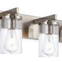 BONLICHT Brushed Nickel Bathroom Light Fixtures 5 Light Modern Vanity Lights Industrial Glass Wall Sconce Farmhouse Bath Lighting Over Mirror Wall Mount for Kitchen Living Room Hallway Workshop
