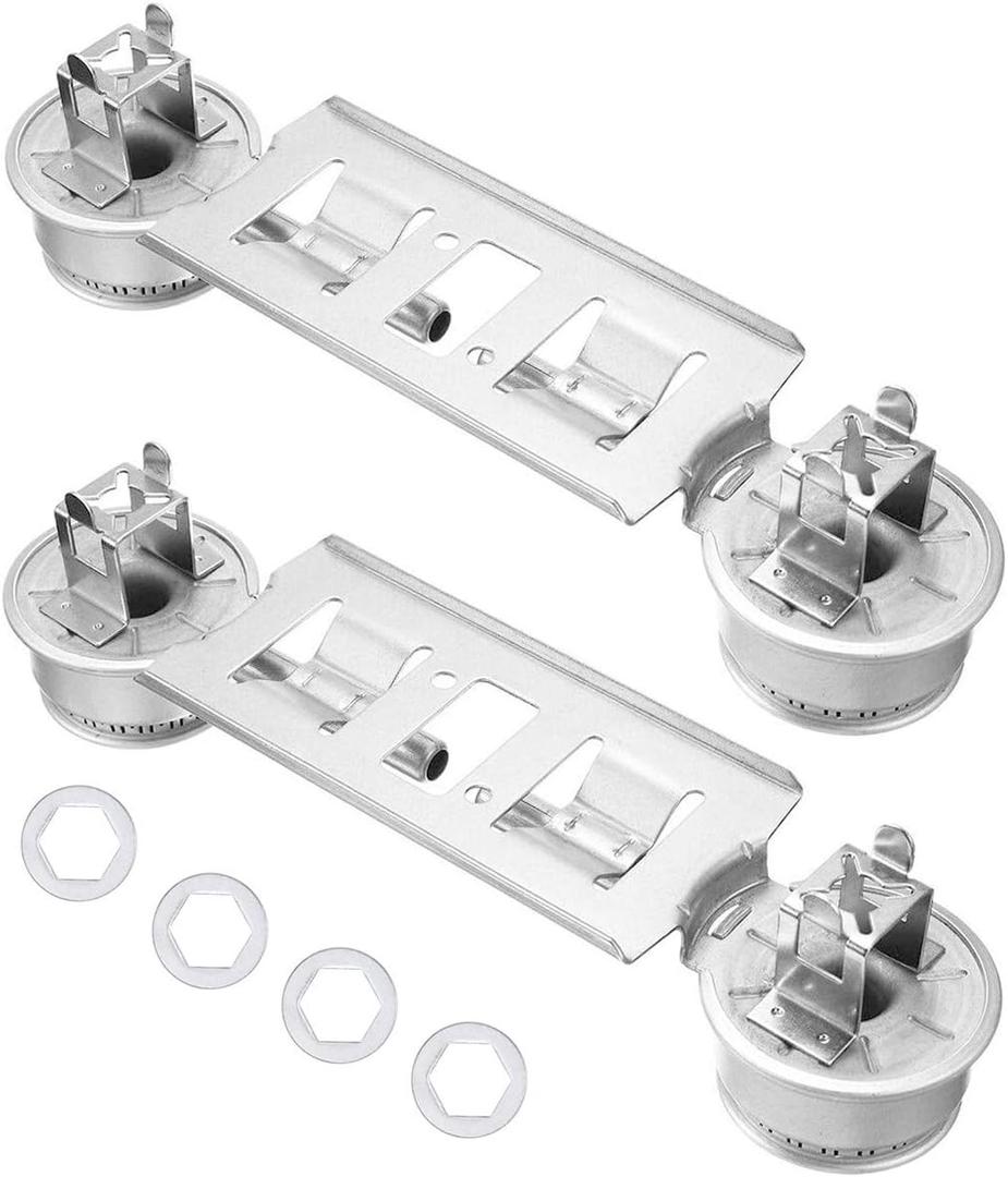 2 Packs WB16K10026 Double Burner Assembly Compatible with General Electric Hotpoint Ranges Replaces 868697 AP2633210 PS232404