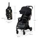 Kinderkraft APINO Lightweight Stroller, Auto Folding, Black