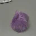 ECYC Ltd 5.9" Large Faux Fur Pompom Ball Detachable Soft Fluffy Faux Fur Pom Pom Balls with Snap Button Knitting Accessories for DIY Craft Hats Scarves Gloves Bags Keychains Charms, Purple