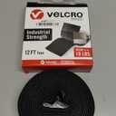 VELCRO Brand Heavy Duty Tape | 12 Foot Roll | Strong Sticky Back Adhesive Holds up to 10 lbs | Industrial Strength Fasteners for Indoor or Outdoor Use | 1-1/2in Width, Black (VEL-30836-USA)