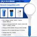 SW-4-SS-8 Metal Water Filter Wrench (6" ID) & 3-Pack 151122 O-Rings Kit