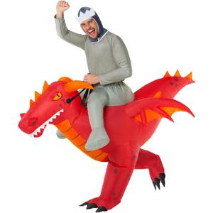 Morph Costumes Adult Inflatable Dragon Costume Ride-on Blow up Dragon Costume Adult Halloween Costume